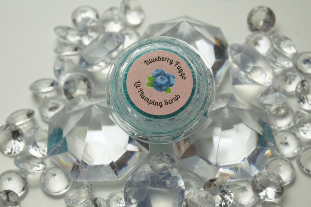 Blueberry faygo flavoured diamond shaped 5ml lip scrub 
